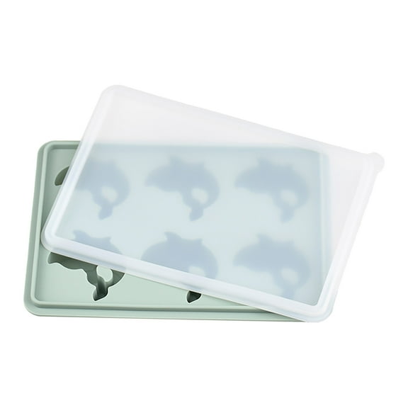 ​​THLKIF Dolphin 3D Silicone Ice Cube Trays - Ocean-Themed Ice Molds for Lemonade, Iced Tea, Tropical Cocktails & Kids Birthday Party Beverage Accessories​​