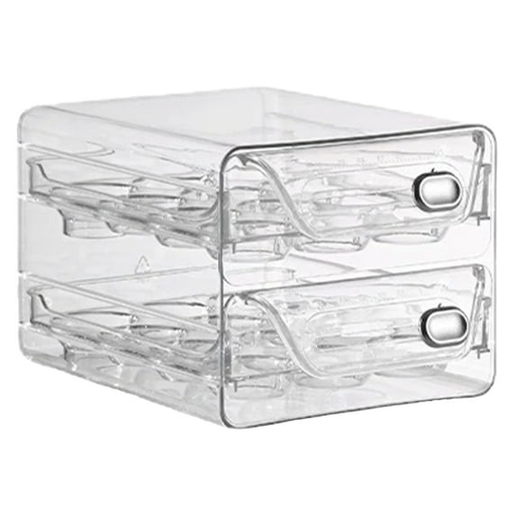 THLKIF Egg Holder for Fridge, Egg Container for Refrigerator, Stackable Egg Storage Container, Egg Fresh Storage Box for Fridge, Egg Tray, Clear Egg Organizer