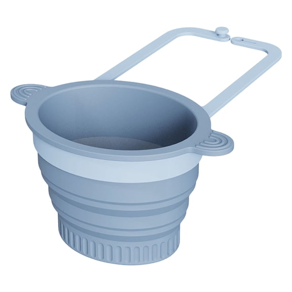THLKIF Faucet‑Clip Hanging Silicone Strainer & Foldable Drain Basket, Multi‑Purpose Food Residue Catcher,Durable Vegetable Fruit Colander for Kitchen Sink Washing and Filtering Use
