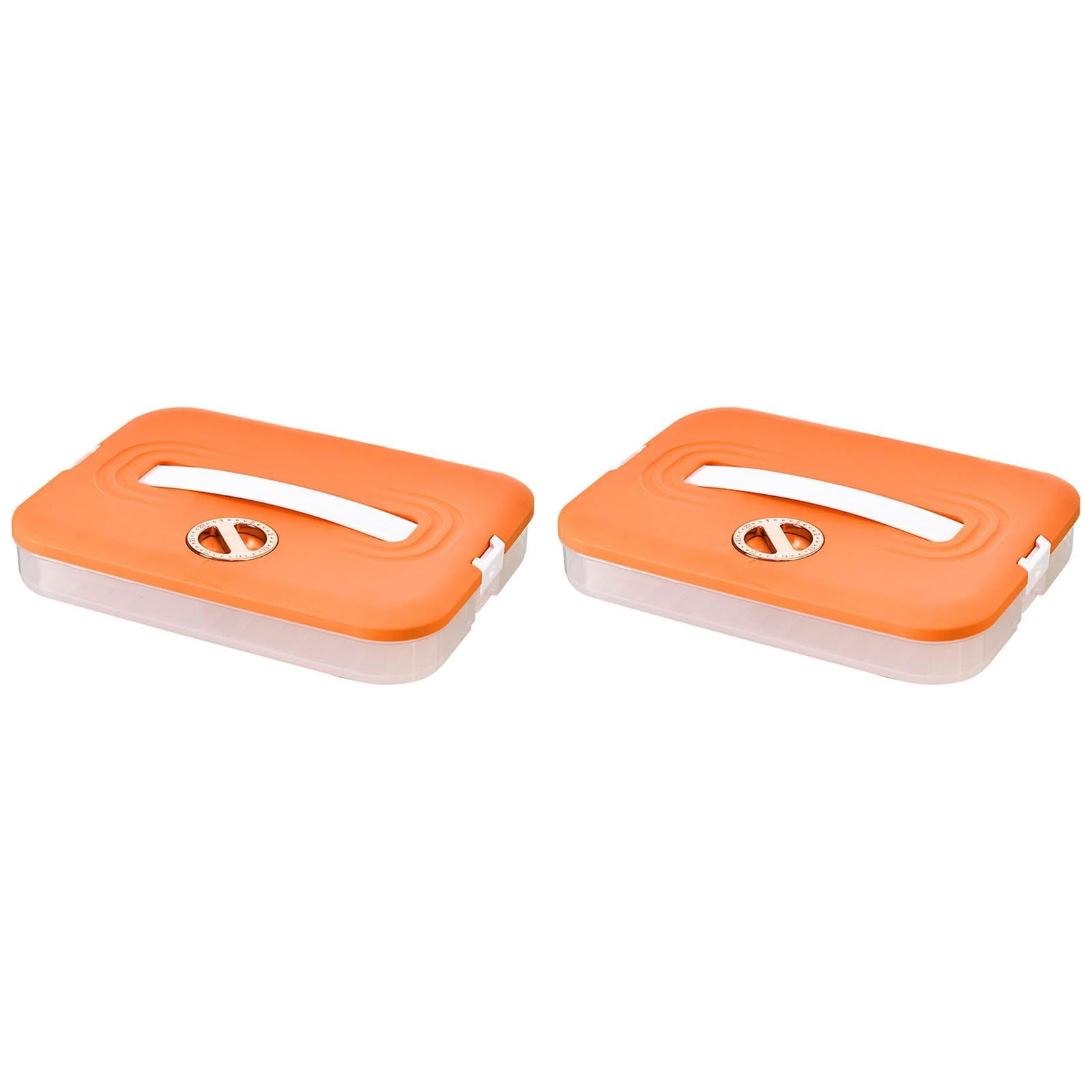 THLKIF Food Storage Containers with Lids, Plastic Airtight Cookie Containers, Stackable Cookie and Dumpling Storage Box, Carrier for Pantry Organization