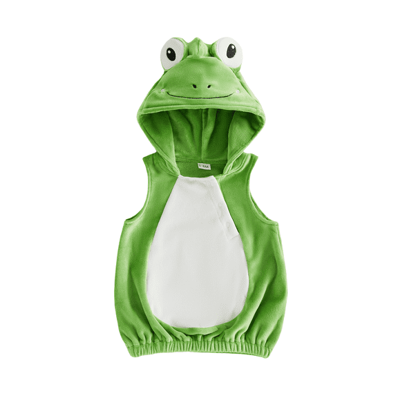 THLKIF Frog Romper for Baby Sleeveless Hooded Toddler Animal Outfit Cute Jumpsuit for Boys Girls Halloween Daily Wear 6-12 Months Green