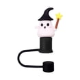 thumbnail image 1 of THLKIF Halloween Straw Toppers, Halloween Straw Cover Cap for Cup, Halloween Style Cute Silicone Straw Drinking Tips Covers, Ghost Pumpkin Straw Accessories for Home Party Accessories (30&40 Oz), 1 of 7