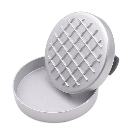 THLKIF Hamburger Press, Food Grade Aluminum Patty Maker with ABS Handle, Non-Stick and Easy to Clean, 4.6 Inch Diameter, 0.7 Inch Depth for Home Kitchen