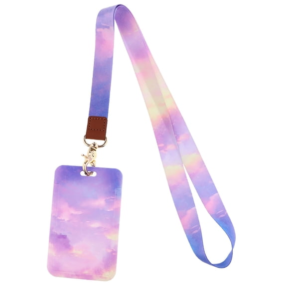 THLKIF Heart Shaped Cell Phone Lanyard with Sliding Card Holder, Adjustable Braided Strap, Premium PVC Leather, Ideal for Office ID Cards, Badges & Daily Portable Accessory Use