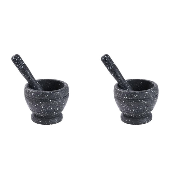 THLKIF Heavy Duty Mortar and Pestle Set, Extra Large Hand Carved Natural Granite, for Making Fresh Guacamole, Salsa, Pesto, Stone Grinder Bowl for Herbs and Spices