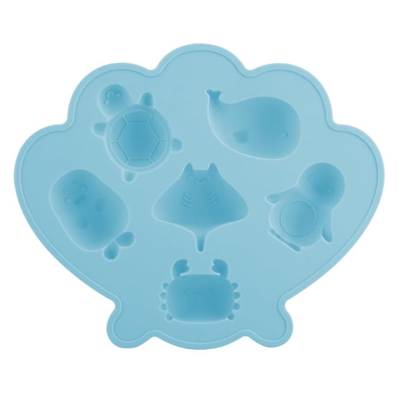 THLKIF Ice Tray Shell Silicone Ice Trays with Cute Marine Life Shapes Cubes Easy to Release Perfect for Freezer Home, Kitchen, Drinks, Cocktail, Coffee, Chocolate Mold