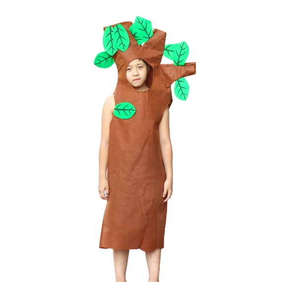 THLKIF Kids Tree Dress Sleeveless Felt Leaf Decoration Fruit Shape ...