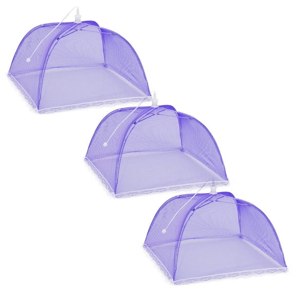THLKIF Large Food Covers for Outdoors, 17x17 Inch Pop-up Mesh Tents, Reusable Collapsible Food Nets for BBQ, Picnics, and Parties, Insect Protection