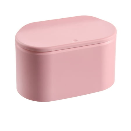 THLKIF Mini Trash Can with Lid Removable Small Garbage Can, Tiny Plastic Trash Bin, Pop Up Countertop Wastebasket, Counter Garbage Lint Bin for Bathroom,Kitchen,Desk
