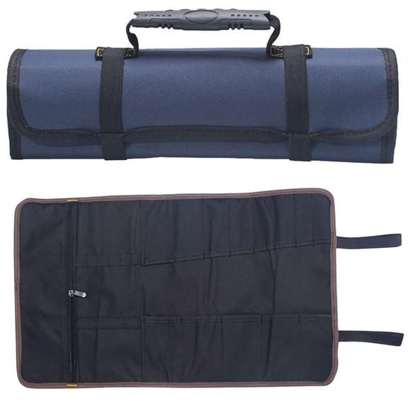 THLKIF Multifunctional Canvas Electrical Tool Storage Bag, Thickened Wear‑Resistant Reel‑Design Drum Kit Bag, Portable Organizer for Computer & Electrician Tools Daily Use 