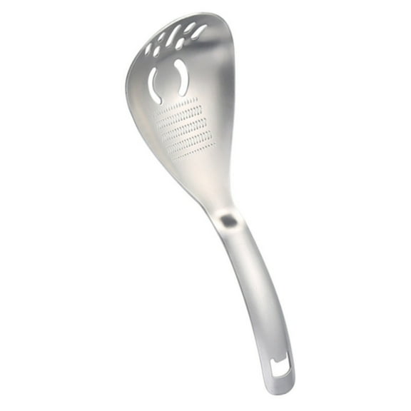 THLKIF Multipurpose Grinding Spoon, Multipurpose Stainless Steel Kitchen Spoon, Stainless Steel Garlic Crusher, Spaghetti Pasta Server Spoon, Potato Press Tool, Egg Separator for Kitchen Utensil