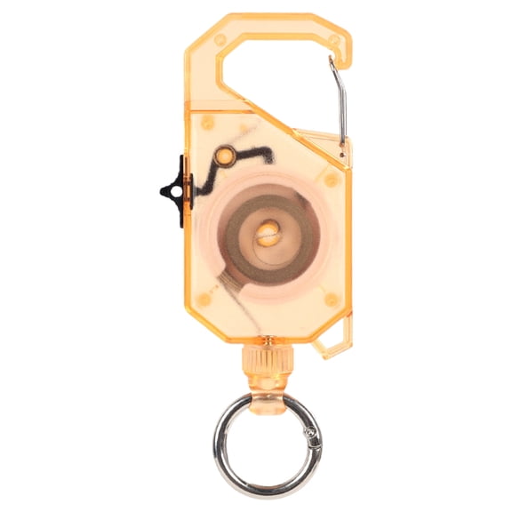 THLKIF   Outdoor Automatic Retractable Wire Rope Tactical Keychain,Heavy Duty Carabiner Key Chains, Anti-Theft Multitool Carabiner Badge Holder for Camping, Fishing, Hunting