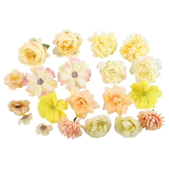 THLKIF A Pack Artificial Flower Clear Box Set Silk Flowers Fake Roses for DIY Floral Arrangement Wedding Bouquet Centerpieces Home Decoration,Small Rose Fabric Flower Heads
