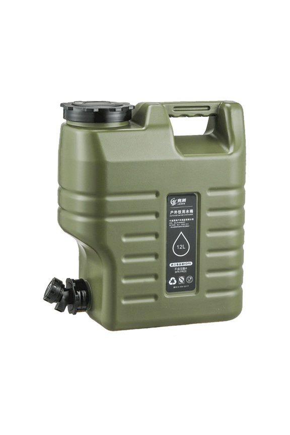 Portable 5-Gallon Water Container with Faucet, Camping Water Jug Storage Barrel for Outdoor, Emergency Preparedness, Hiking, and Picnic Hydration