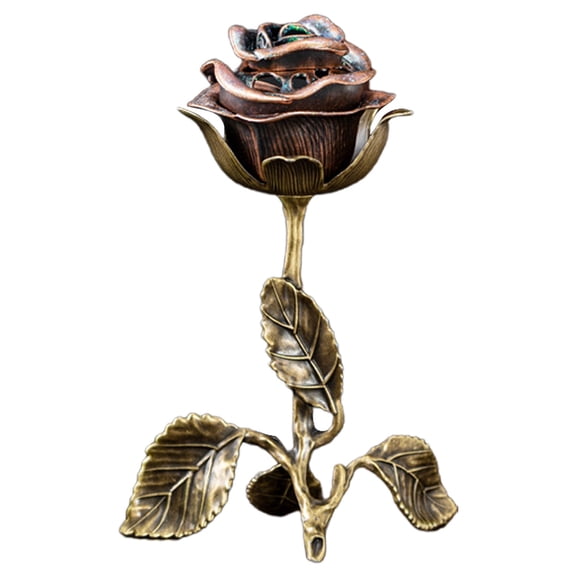 THLKIF Rose Shaped Metal Incense Burner Holder,Elegant Incense Censer for Home Decor,Meditation and Yoga,Ideal Gift for Women and Mom,Rose Incense Burner Rose Shaped Incense Holder