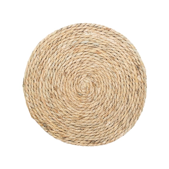 THLKIF Round Rattan Placemats,Natural Hand-Woven Water Hyacinth Placemats,Farmhouse Weave Place Mats,Rustic Braided Wicker Table Mats for Dining Table,Home,Wedding