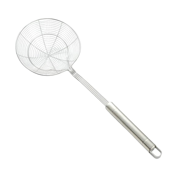 THLKIF Spider Strainer Asian Strainer Ladle Stainless Steel Wire Skimmer Spoon with Handle for Kitchen Frying Food, Pasta, Spaghetti, Noodle, 4 Size Options