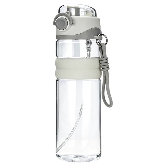 THLKIF Sports Water Bottles with Removable Straw Leak-Proof Flip Top Lid Bottle with Strap for School, Fitness, Gym, Outdoor, Function Large Reusable Leak Proof Silicone Spout Cover