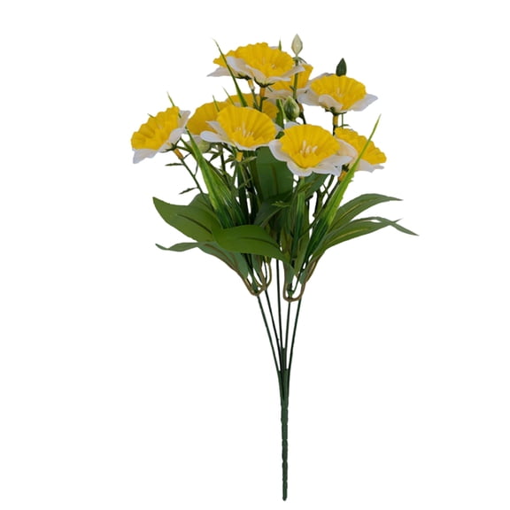 THLKIF Spring Summer Artificial Daffodil Bouquets - Vibrant Colorful Fake Narcissus Flowers for Home Vase Arrangements, Wedding Decor & Festival Ornaments,Artificial Flowers for Outdoors,Fake Flowers