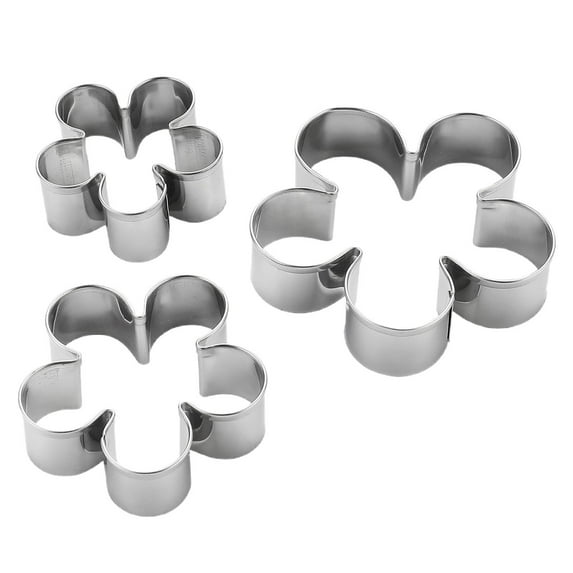 THLKIF Stainless Steel Cookie Cutters for Kids Rose Petal Flower Shape Christmas Valentine's Day Biscuit Fondant DIY Pastry Mold Cake Decoration for Kitchen Baking