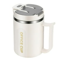 THLKIF Stainless Steel Insulated Coffee Mug with Handle and Lid, 17ozl Thermal Coffee Mug, Coffee Travel Mug, Double Wall Insulated Reusable Tumbler Cup with Hidden Folding Spoon