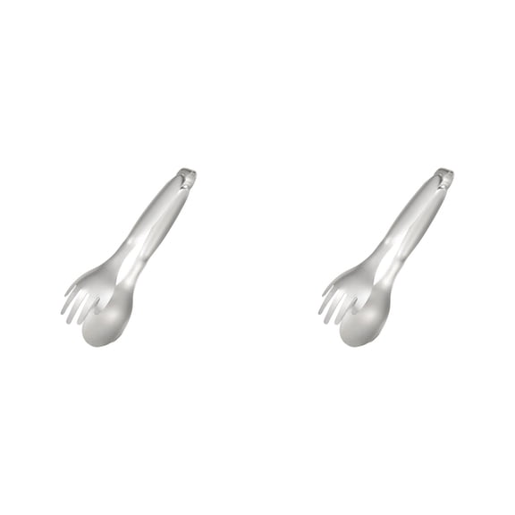 THLKIF Stainless Steel Salad Tong, 7.87 Inches Food Tongs, Metal Clamps, Suitable for Cooking, BBQ, Buffet, and Bread for Restaurants Home Use