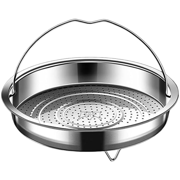 THLKIF Stainless Steel Steamer Insert with Handle,Replacement Steaming Pan Vegetable Basket,Easy‑to‑Use Multipurpose Stainless Steel Steaming Basket for Home Cooking