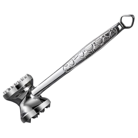THLKIF Stainless Steel Tenderizer Mallet Dual-Sided Hammer, Heavy Duty Pounder Tool for Steak, Beef & Chicken Cutlets, Textured Grip Kitchen Mallet, Dishwasher Safe Beater for Cooking