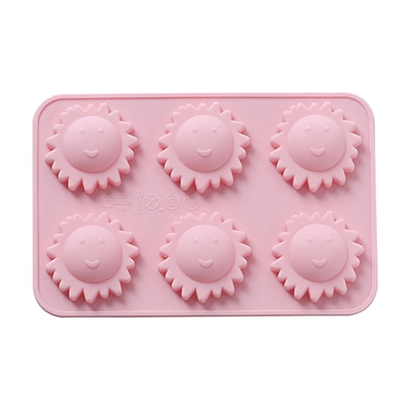 THLKIF Sun Shape Silicone Mold, Candy Chocolate Maker with Even Grid Pattern, DIY Baking Tool for Icing Cake Cookie Cupcake Pastry Dessert Decoration