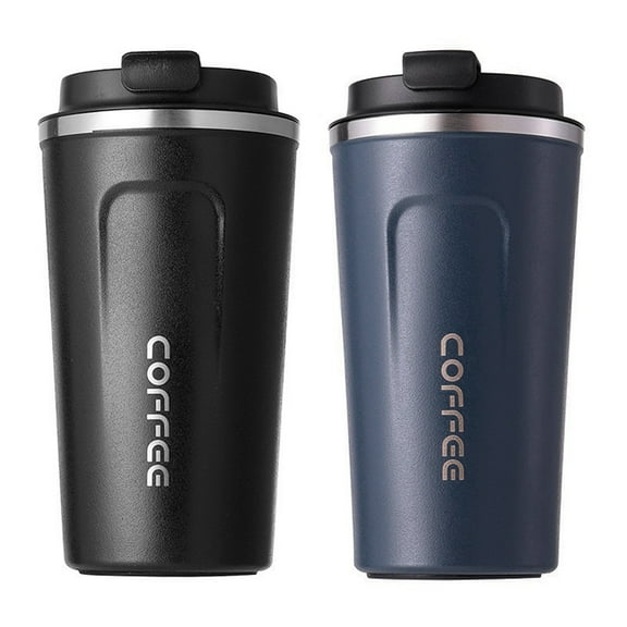 THLKIF Travel Coffee Mug Spill Proof, Insulated Coffee Mug, Reusable Coffee Travel Mug with Seal Lid, Vacuum Stainless Steel Coffee Cups for Hot/Ice Coffee Tea (12oz, 380ml, 2PCS)