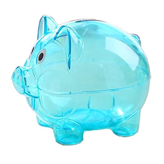 THLKIF Unbreakable Plastic Bank with Transparent Design for Kids and Adults,Fun Savings Jar for Birthday,Saving Pot for Kids - Colorful Transparent Saving Box