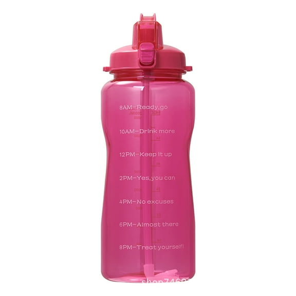 THLKIF Water Bottles with Straw, Water Bottle Bpa Free Innovative Gym Bottle with Times to Drink Motivational, Large for Sports Fitness Camping Water Jug (2200ml, 74oz)