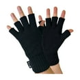 thumbnail image 1 of THMO - Mens Black 3M Thinsulate Insulation Lined Fingerless Gloves, 1 of 2