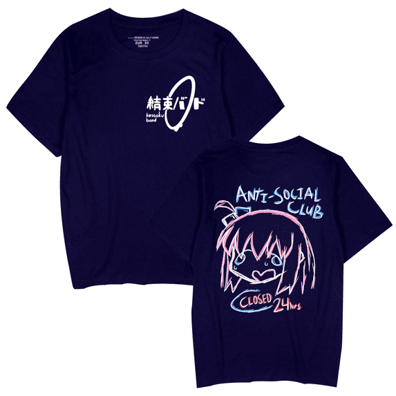 THNCLZX Anime Bocchi The Rock Kessoku Band Tee Short Sleeve Women Men Cotton T-Shirt