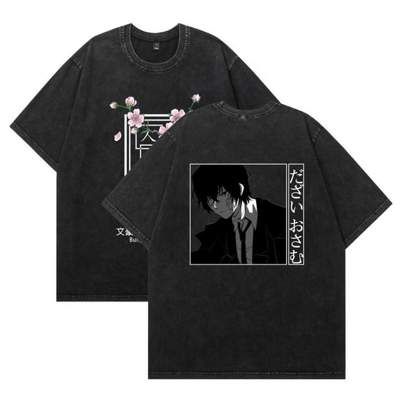 THNCLZX Anime Bungo Stray Dogs T-Shirt Dazai Osamu T-Shirt Men Women Summer Casual Short Sleeve Tops