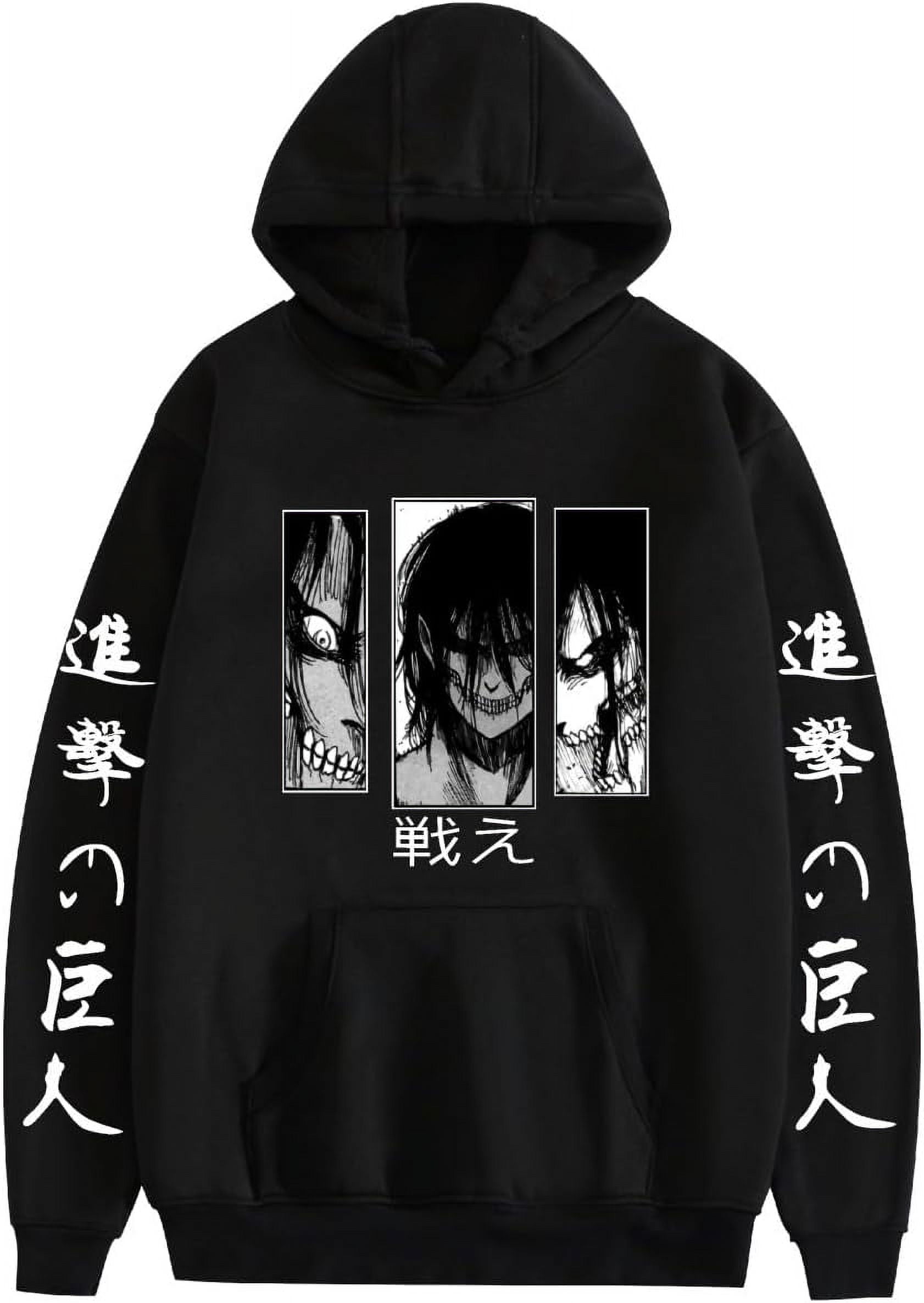 【TWN】24FW★ Aggressive Hoodie THNCLZX Attack Titan Survey Corps Cosplay Eren Yeager Novel