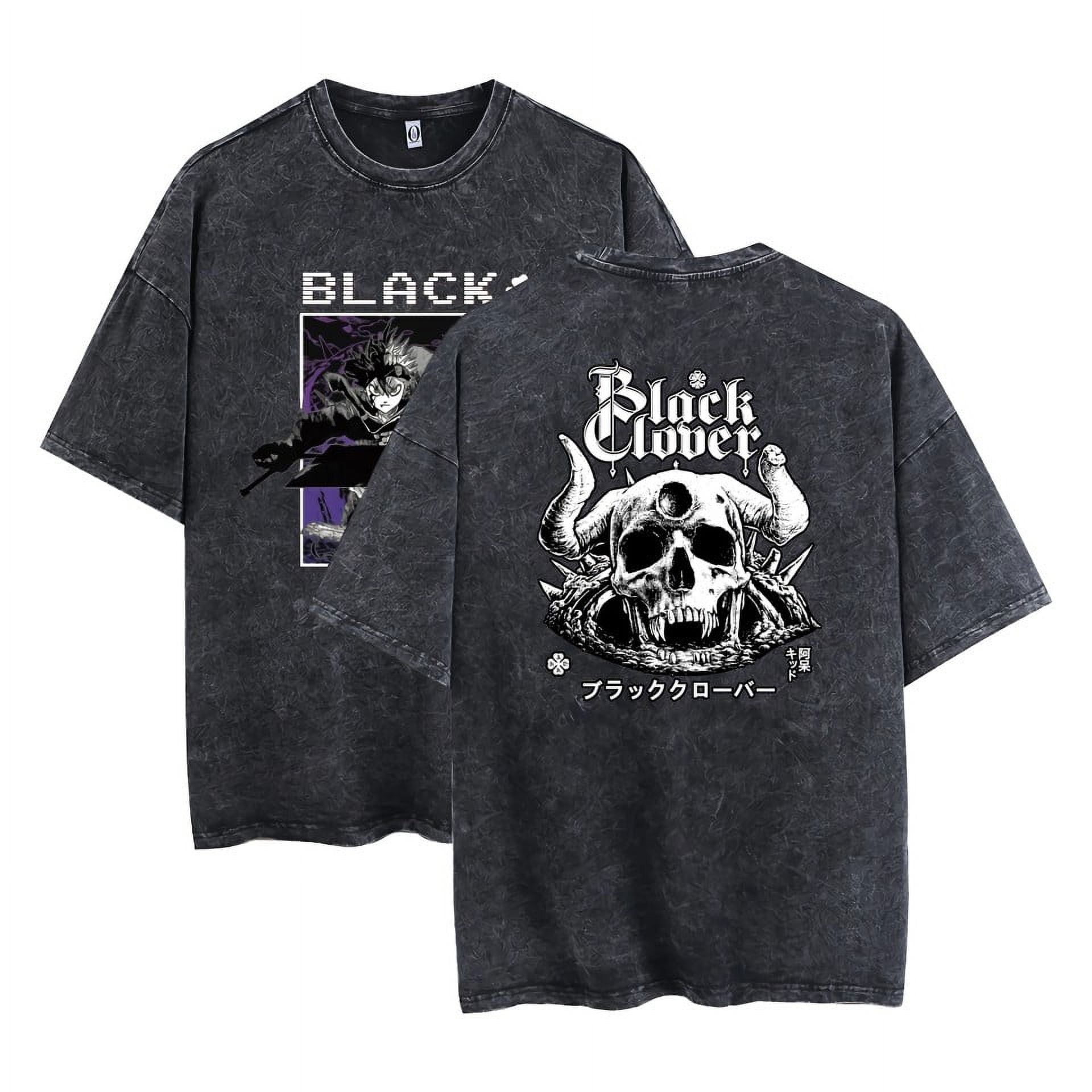 THNCLZX Black CloverT-Shirt Anime Unisex T-Shirt, Retro summer