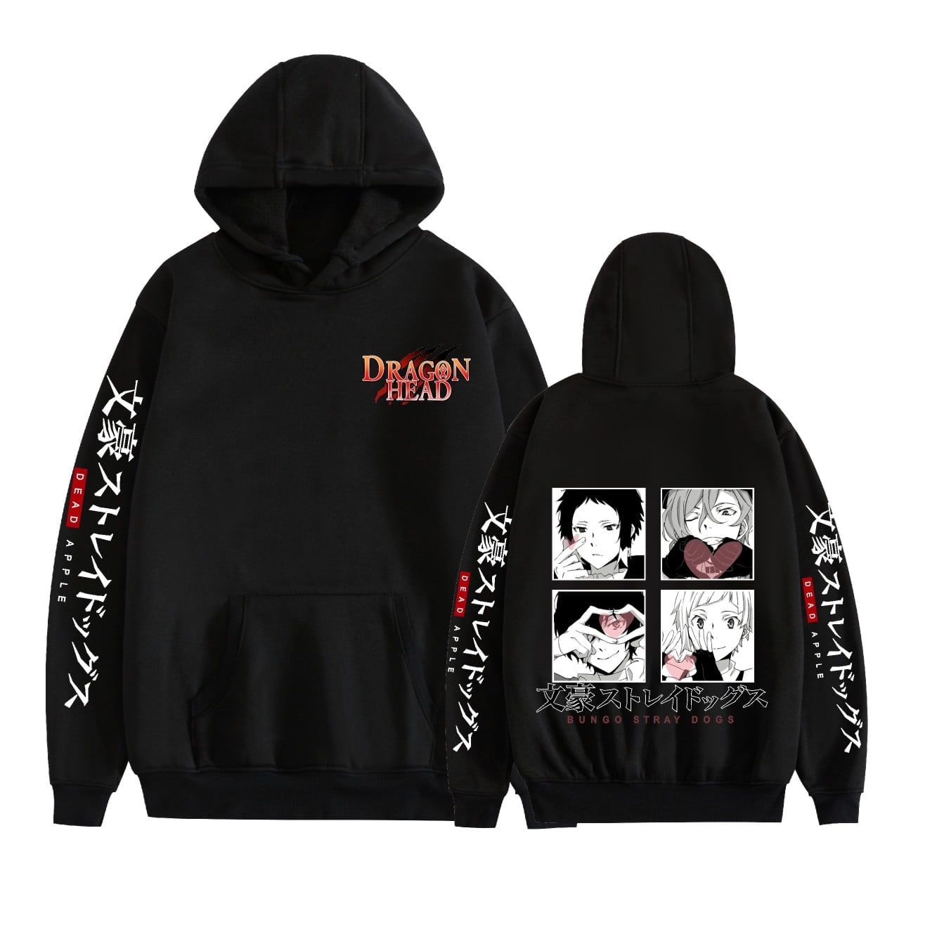 THNCLZX Bungo Stray Dogs Hoodies Pocket Sweatshirts Unisex