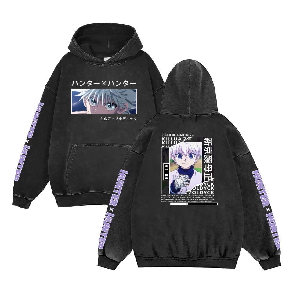 THNCLZX HUNTER×HUNTER Killua Zoldyck Hoodie Retro sweatshirt