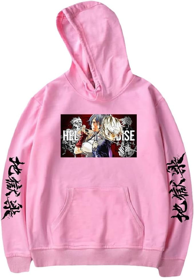 まる THNCLZX Hell's Paradise Jigokuraku Aniime Hoodie Long Sleeve Woman