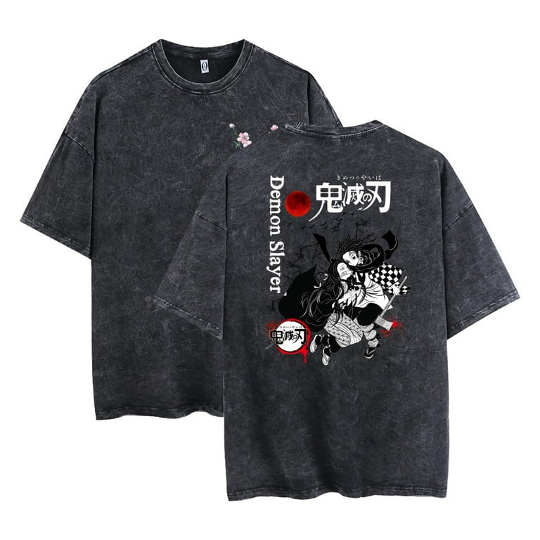 THNCLZX Kamado Tanjirou T-shirt Summer vintage distressed