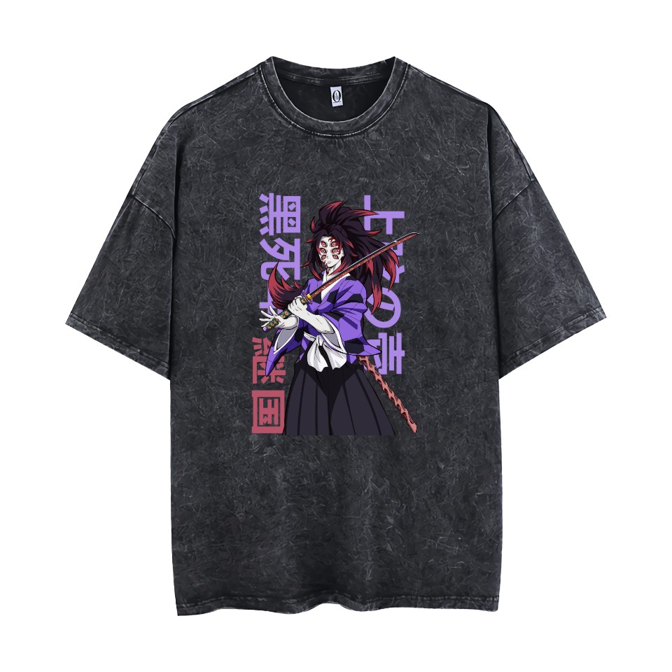 【GREY】Tシャツ 　XLサイズ THNCLZX Kamado Tanjirou T-shirt Summer vintage distressed