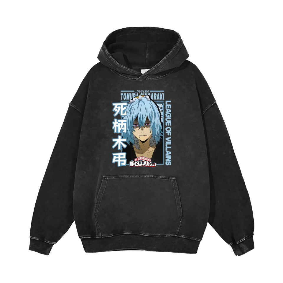 THNCLZX My Hero Academia Hoodie All·Might Retro washed