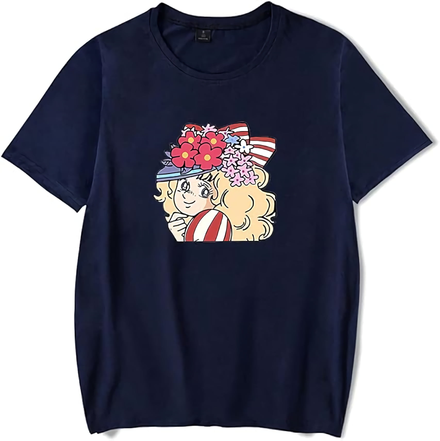 THNCLZX New Anime T-Shirt Candy Candy Merch Casual Short Sleeved T ...