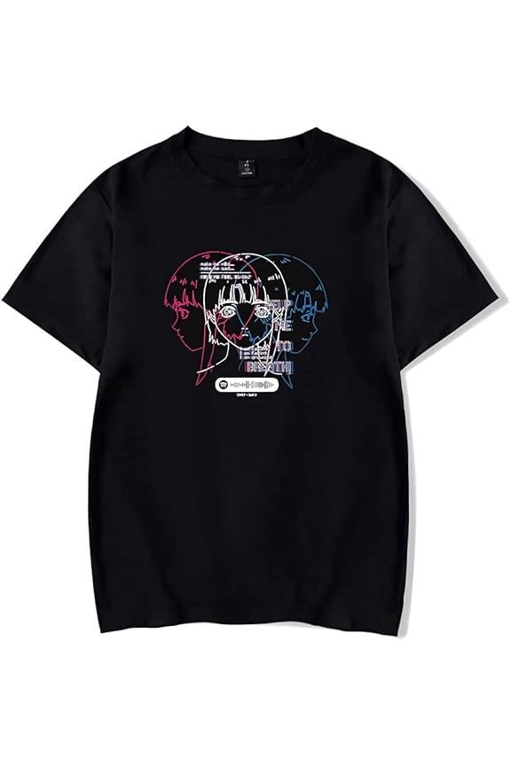 New Anime T-Shirt Merch Serial Experiments Lain Casual Short Sleeved T Shirt Unisex Tee