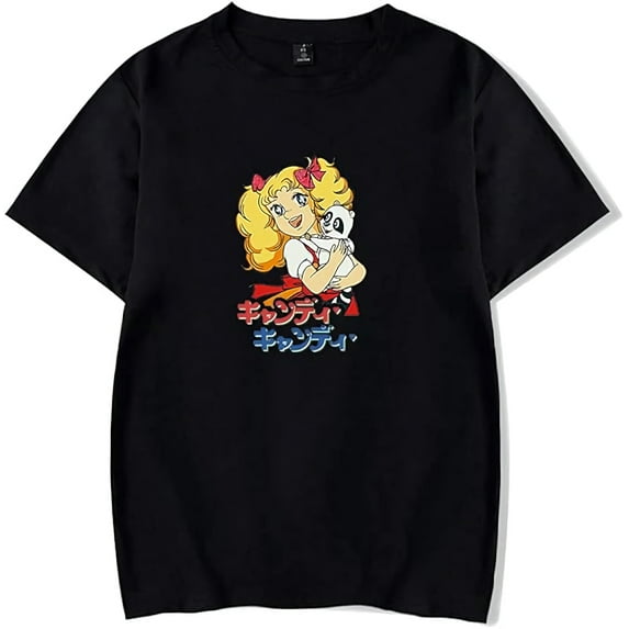 THNCLZX New Candy Candy Anime T-Shirt Merch Casual Short Sleeved T Shirt Unisex Tee