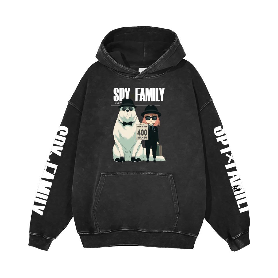 スパイファミリー THNCLZX SPY×FAMILY Anya Forger Hoodie Vintage Wash Men's