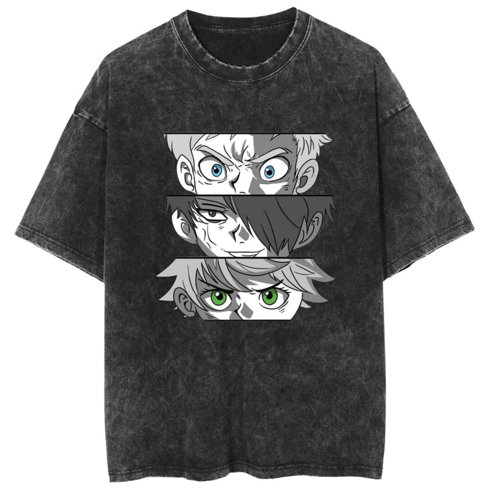 THNCLZX The Promised Neverland Shirt Anime Short Sleeve Vintage T