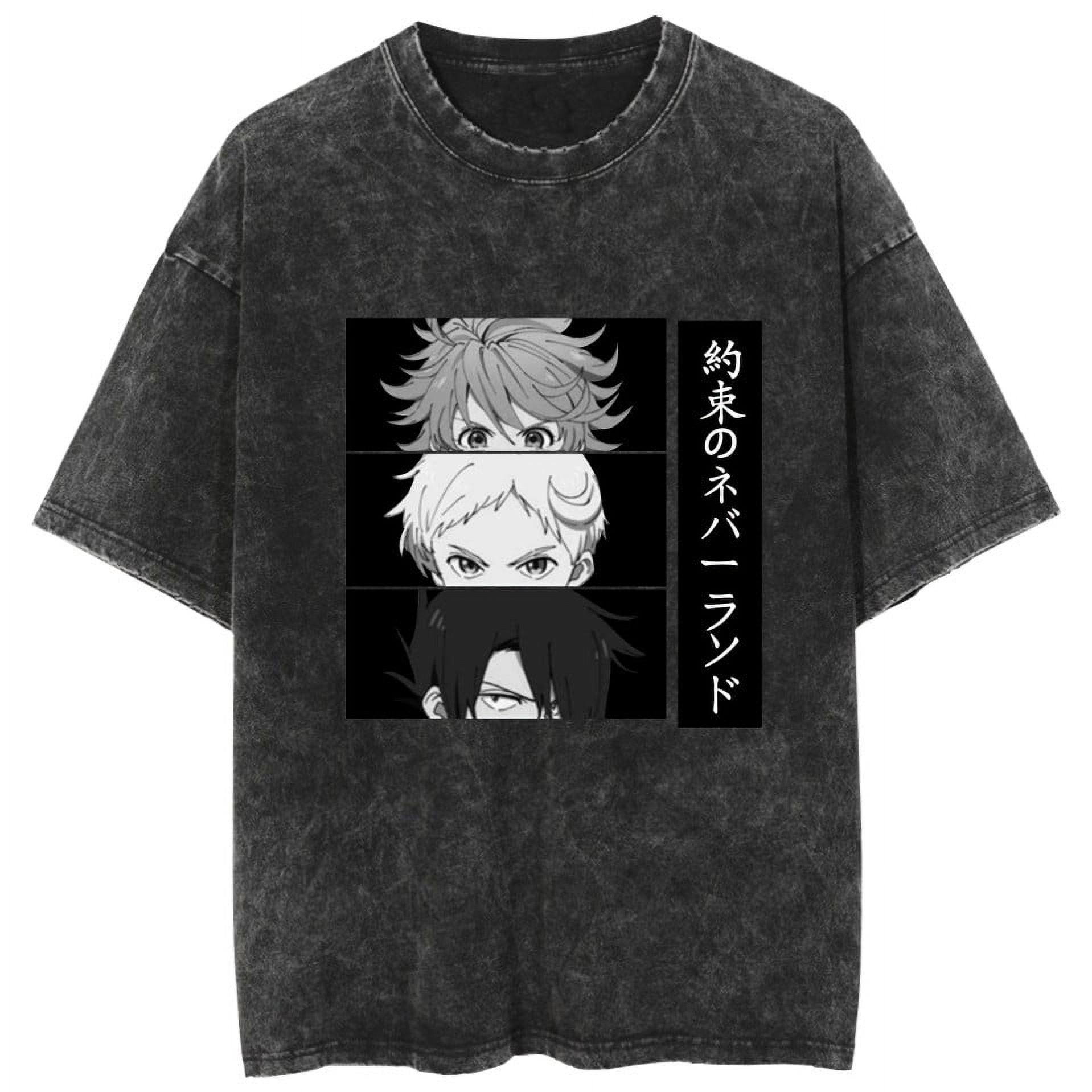 THNCLZX The Promised Neverland Shirt Anime Short Sleeve Vintage T