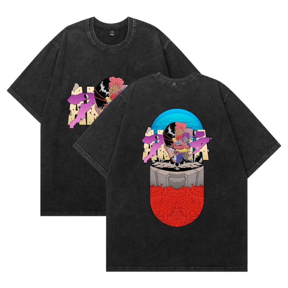 Tシャツ・カットソー Luxury Street Wear vintage washed earth heart nirv unisexual Vintage Washed T-shirts Heart-shaped Graphic Printed T Shirt